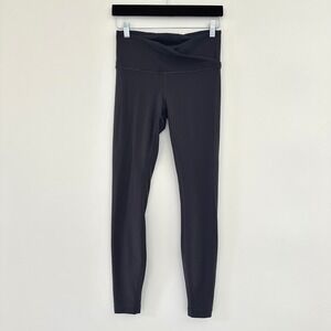 Lululemon Crossover Waist Leggings Womens Size 6 Athletic Gym Yoga 28" Active